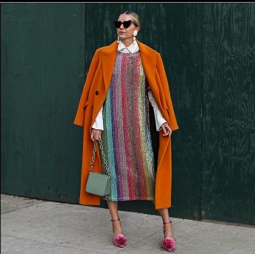 COPY - Zara rainbow sequin dress